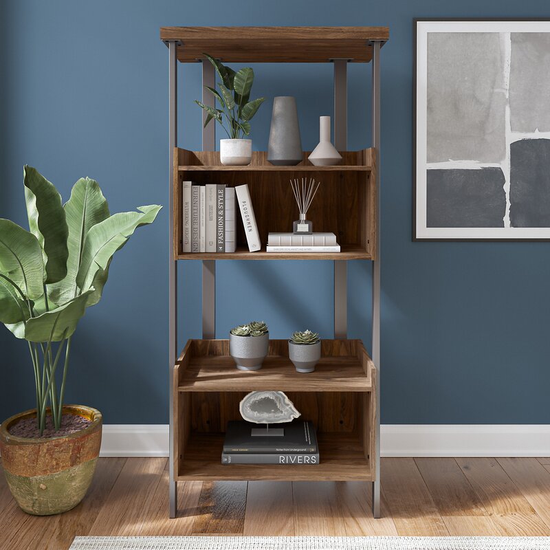 Shops 4-Shelf Bookcase, Walnut